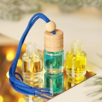 Ароматизаторы в машину &laquo;Крепость и выдержка&raquo;, черный лёд, зимняя свежесть, мандарин (набор 3 шт)