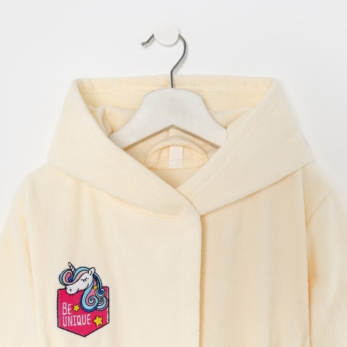 Халат махровый детский Халат махровый детский "Единорог", р-р 32, цвет молочный 340 г/м2, 100% хлопок с AIRO