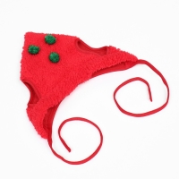 Новый год. Шапка для животных "Колпак", размер L(ОМ 20 см, длина 20 см), красный