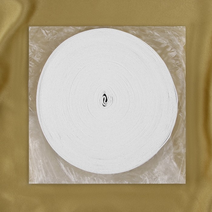 Резинка бельевая, 20 мм, 20 м, цвет белый Резинка бельевая, 20 мм, 20 м, цвет белый