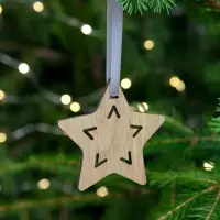 Деревянная подвеска Christmate, звезда