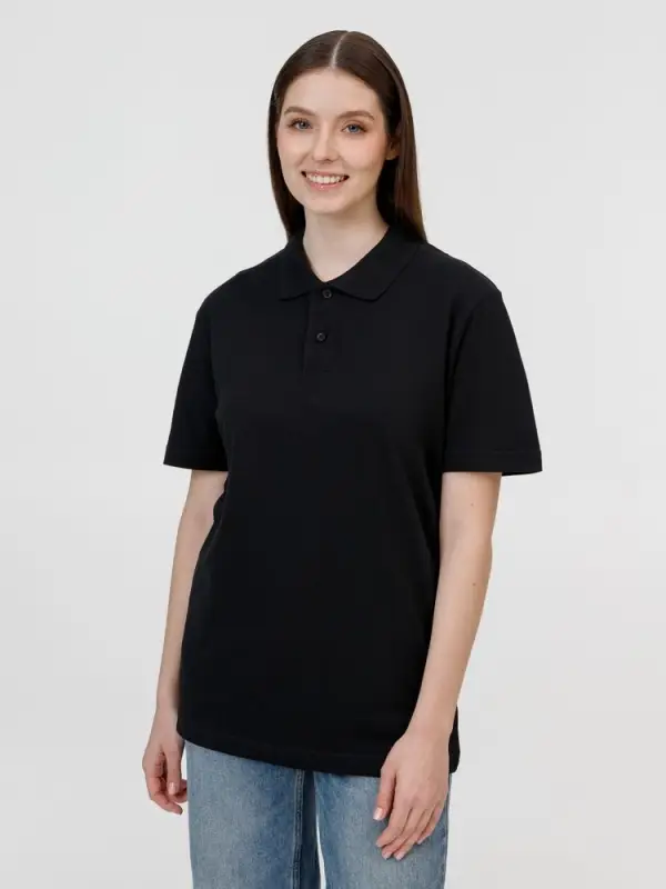 Рубашка поло унисекс Pulse, черная, размер S