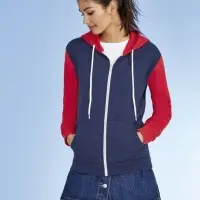 Толстовка на молнии Silver 280 темно-синяя с красным, размер M