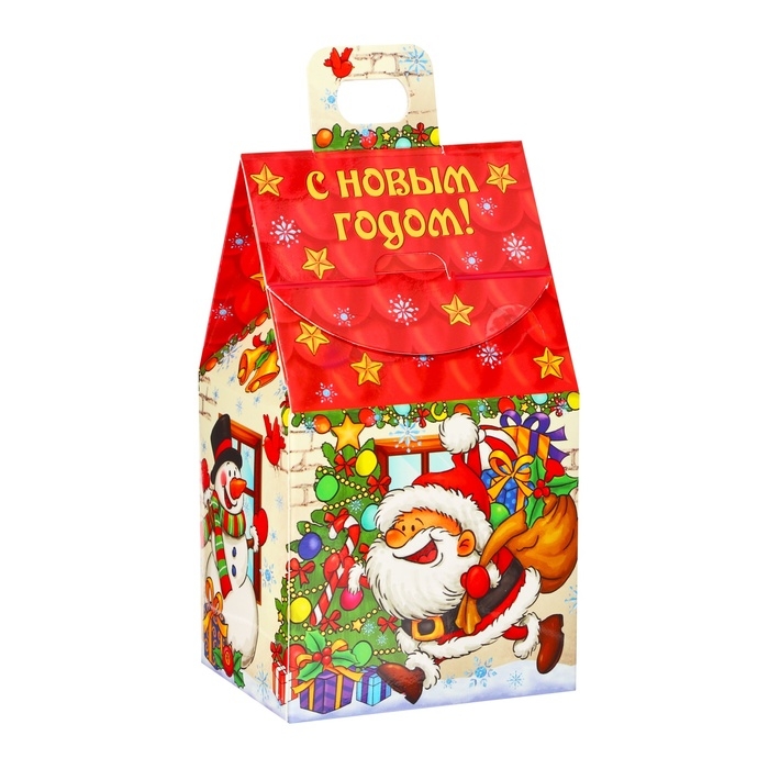Новый год. Кондитерский набор конфет "Мини Домик САНТА", 210 г