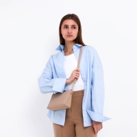 Сумка женская кросс-боди на молнии, цвет бежевый