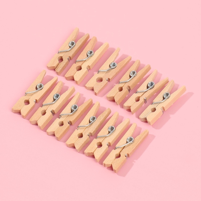 Прищепки для шитья, 2,5 &times; 0,8 см, 50 шт, цвет бежевый