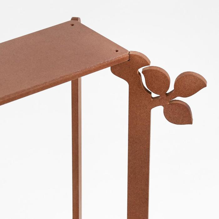 Полка для цветов двухъярусная Полка для цветов двухъярусная "Флора" 49х59х23 см, Орех