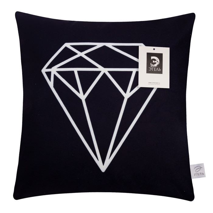 Наволочка декоративная Этель Геометрия &laquo;Алмаз&raquo; 40х40 см, велюр