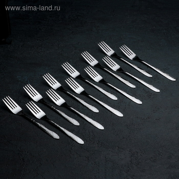 Набор вилок столовых &laquo;Весна&raquo;, h=18 см, 12 шт