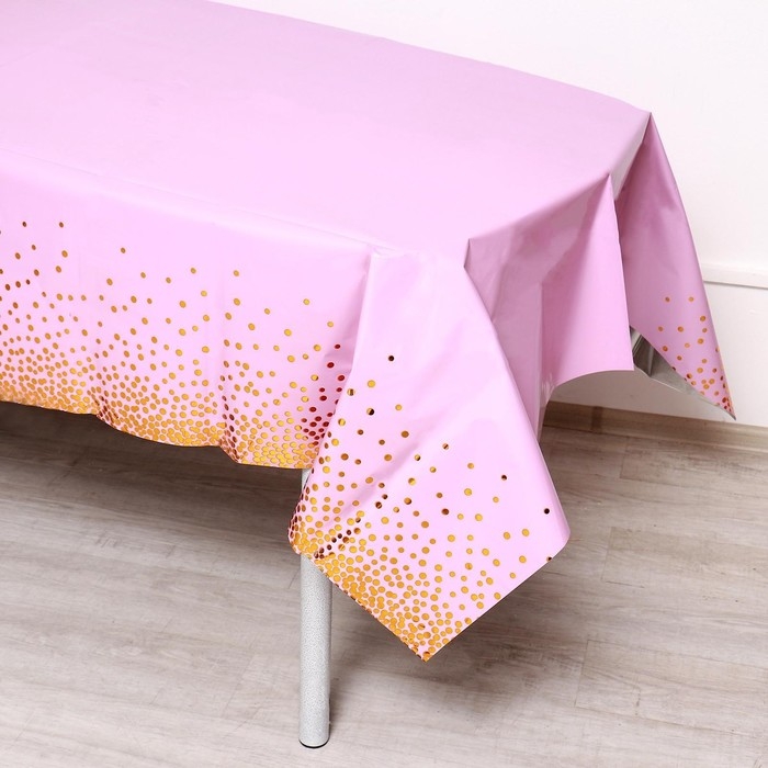 Скатерть &laquo;Конфетти&raquo; 137 &times; 183 см, цвет розовый
