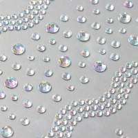 Наклейка пластик стразы "Река" серебро 22,5х11,5 см Наклейка пластик стразы "Река" серебро 22,5х11,5 см