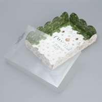 Коробка подарочная с PVC крышкой &laquo;Счастья в новом году&raquo;, 20 х 30 х 8 см, Новый год