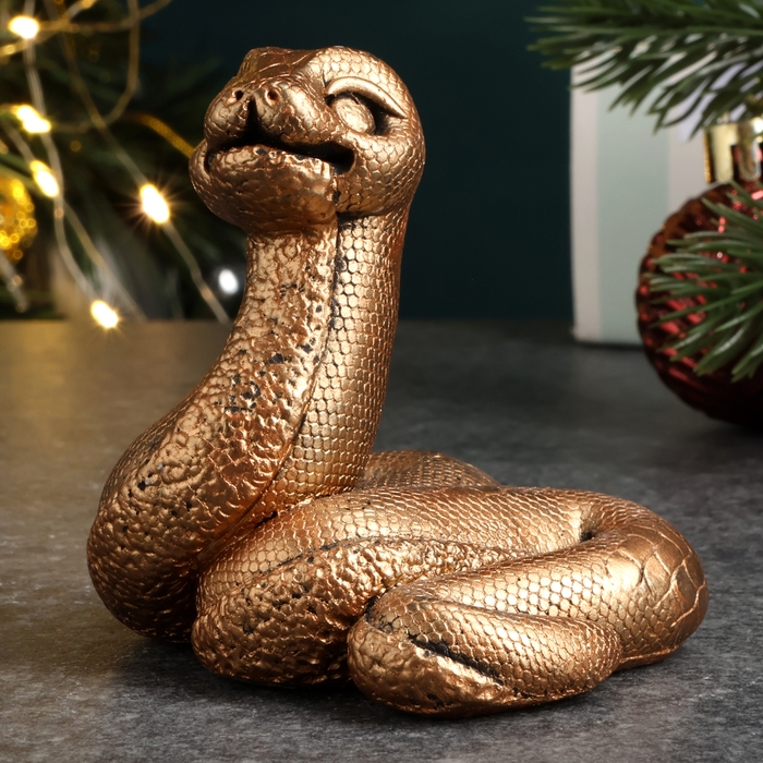 Фигура Фигура "Змейка Даша" бронза, 5х6х4см