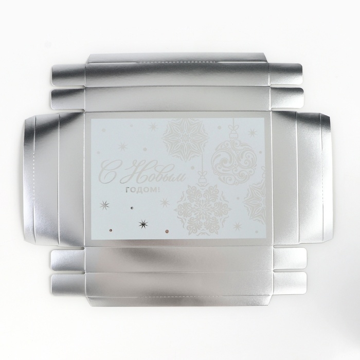 Коробка подарочная новогодняя складная &laquo;Ёлочные шары&raquo;, 21 х 15 х 7 см, Новый год