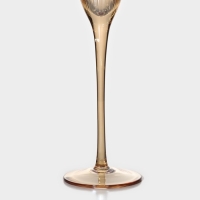 Набор бокалов для шампанского стеклянный Magistro «Иллюзия», 180 мл, 5,5×27,5 см, 2 шт, цвет золотой Набор бокалов для шампанского стеклянный Magistro «Иллюзия», 180 мл, 5,5×27,5 см, 2 шт, цвет золотой