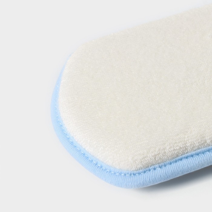 Мочалка детская для купания Доляна «Енот», детская, 12×8 см, голубая Мочалка детская для купания Доляна «Енот», детская, 12×8 см, голубая