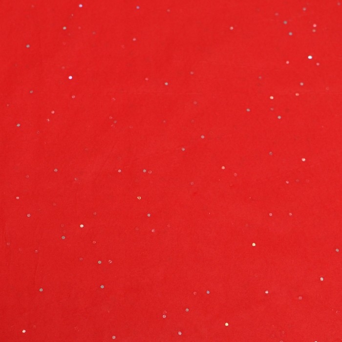 Бумага упаковочная тишью, Бумага упаковочная тишью, "Конфетти", красная, 50см х 10 м