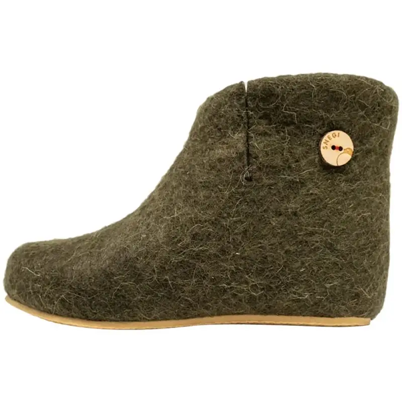 Домашние валенки Wild, зеленые (олива), размер 38