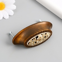 Ручка для шкатулки металл "Розарий" кофейная 8,3х3,3х2,5 см Ручка для шкатулки металл "Розарий" кофейная 8,3х3,3х2,5 см