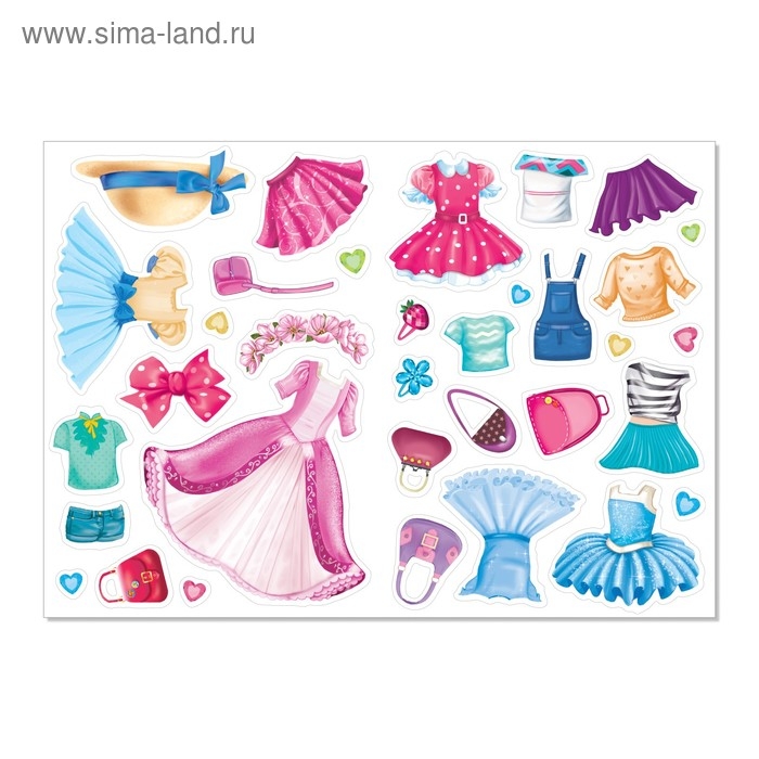Наклейки «Наряди куколку. Лучшие подружки», 12 стр. Наклейки «Наряди куколку. Лучшие подружки», 12 стр.