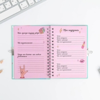 Анкета в твердой обложке на замочке &laquo;Анкета енотик&raquo;, А6 40 л