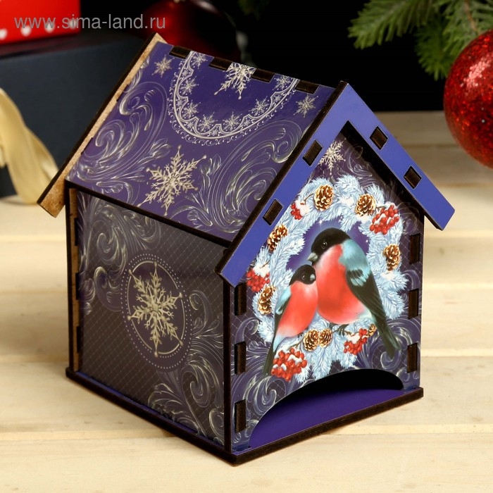 Чайный домик "Снегири" 10,5х9,5х12 см