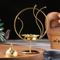 Курильница для благовоний порошковых и конусов "Дерево", золотистый, 18х17 см Курильница для благовоний порошковых и конусов "Дерево", золотистый, 18х17 см