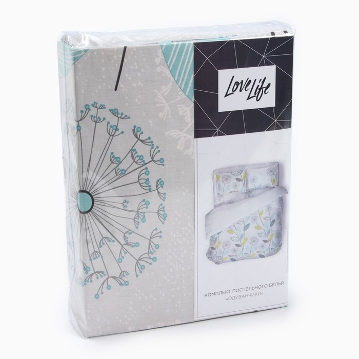 Постельное бельё LoveLife 1,5 сп Постельное бельё LoveLife 1,5 сп "Одуванчики" 153х215см,145х220см,70х70см-2шт, хлопок, бязь, 125г/м2