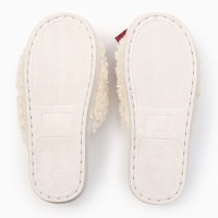 Тапочки женские с открытым носом, размер 40-41, бордовый бант