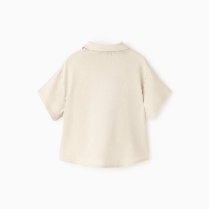 Рубашка для мальчика KAFTAN Linen, р. 34 (122-128), молочный