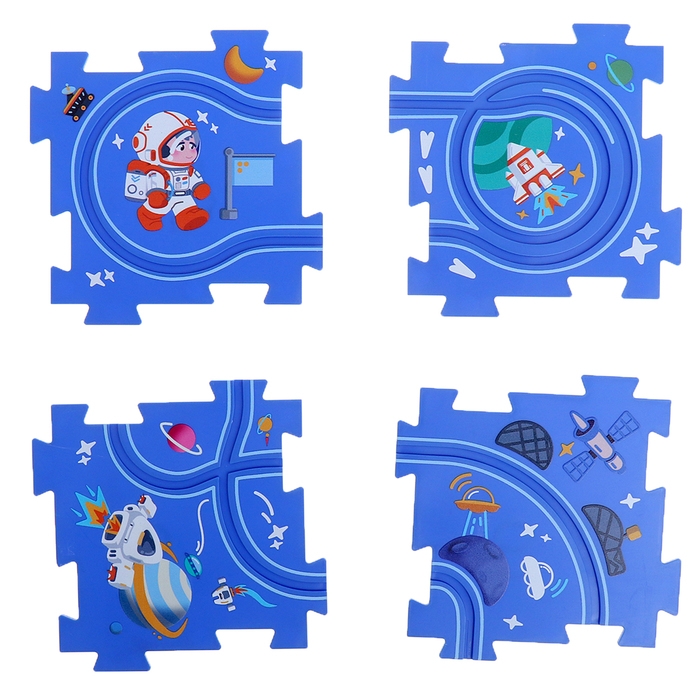 Трек-пазл «Приключения в космосе», работает от батареек Трек-пазл «Приключения в космосе», работает от батареек