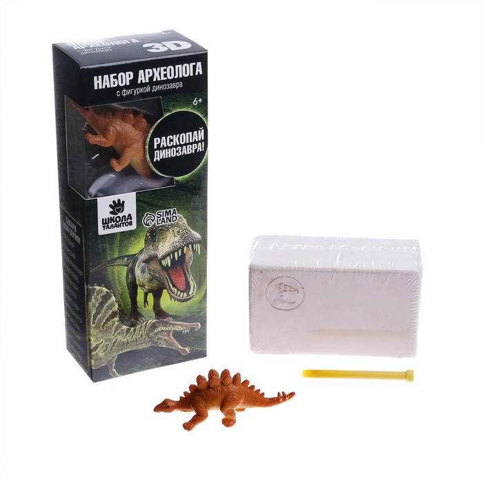 Набор археолога серия с фигуркой-игрушкой динозавра «Стегозавр» Набор археолога серия с фигуркой-игрушкой динозавра «Стегозавр»