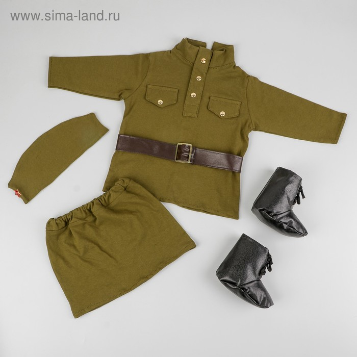 Военная форма для девочки &laquo;Солдаточка&raquo;, 9-12 месяцев, рост 85 см