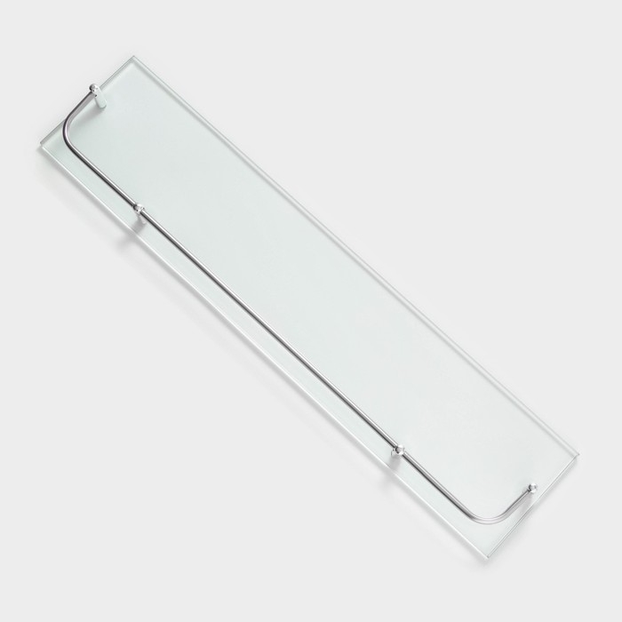 Полка для ванной комнаты, 50×12×4 см, металл, стекло Полка для ванной комнаты, 50×12×4 см, металл, стекло