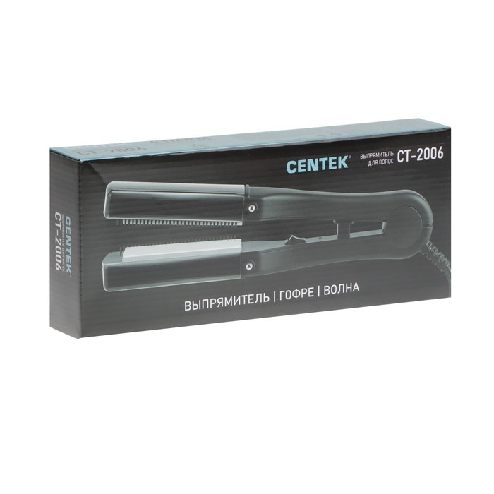Мультистайлер Centek CT-2006, 80 Вт, керамическое покрытие, 75х30 мм, до 200&deg;C, чёрный
