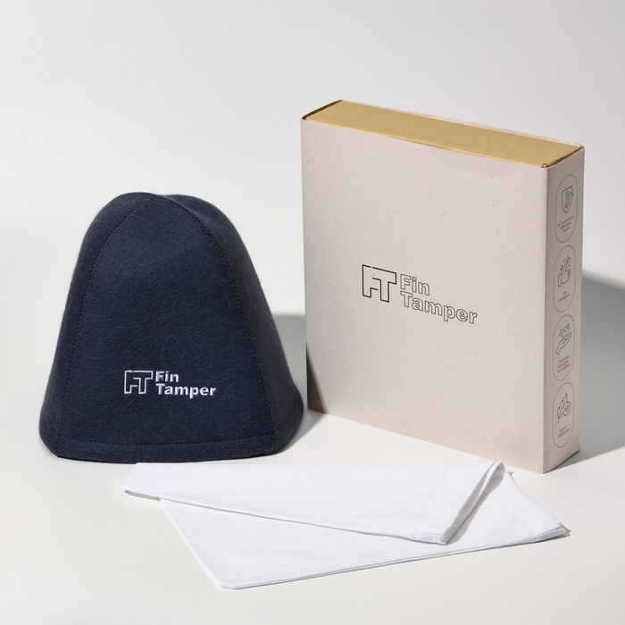 Премиальная шапка для бани из шерсти альпаки, мериноса и шелка, серая