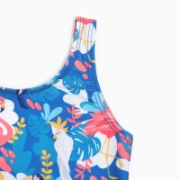 Купальник слитный, цвет синий/фламинго, рост 110 см Купальник слитный, цвет синий/фламинго, рост 110 см