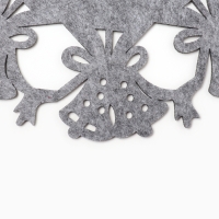 Набор новогодних салфеток Доляна &laquo;Колокольчики&raquo;, цвет серый - 2 шт