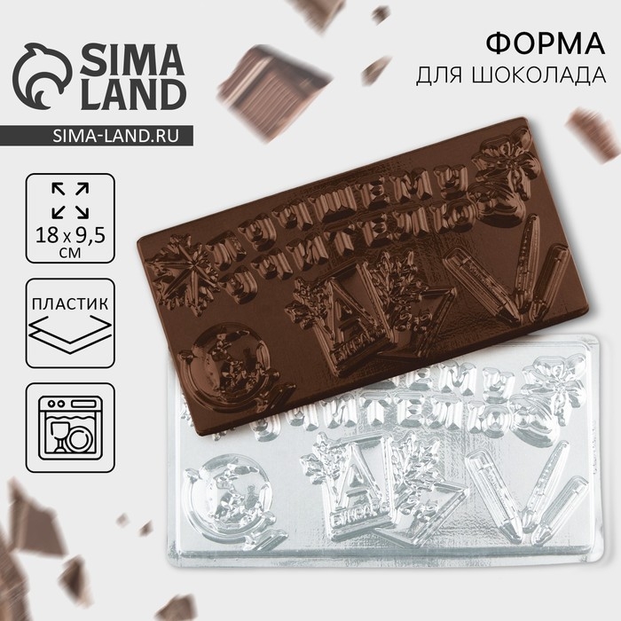 Форма для шоколада - плитка &laquo;Лучшему учителю&raquo;, 18 х 9.5 см