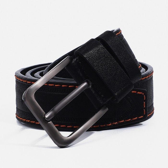 Ремень мужской, ширина 4 см, винт, пряжка металл, цвет чёрный Ремень мужской, ширина 4 см, винт, пряжка металл, цвет чёрный