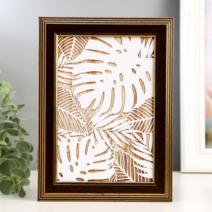 Ключница "Листья" венге 15х21 см МИКС