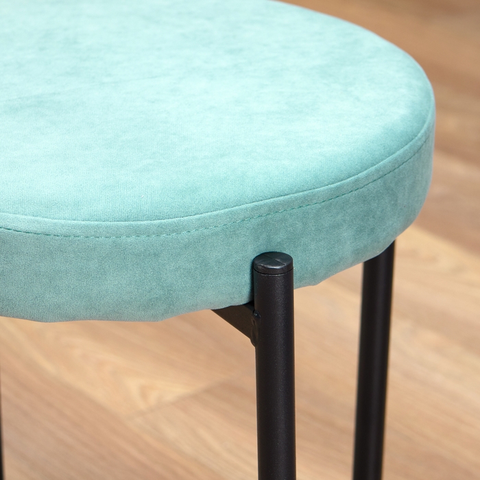 Табурет "БАТТЕН" черный/мята