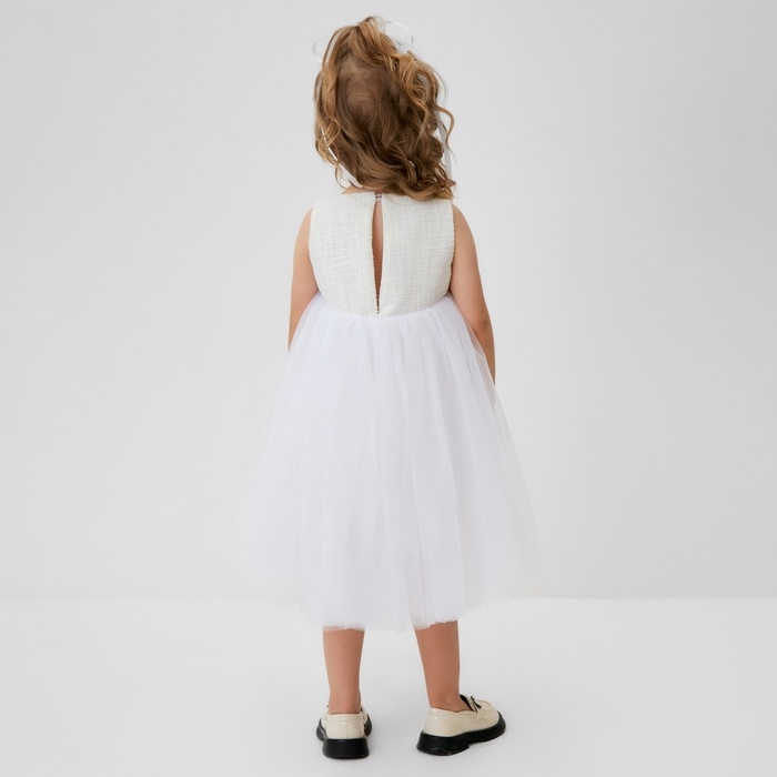 Платье для девочки MINAKU: PartyDress цвет белый, рост 116