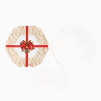 Коробка складная &laquo;Новогодний бант&raquo;, 23 х 23х 4 см, Новый год