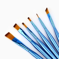 Кисть для рисования, набор синтетика плоские, 6 шт. № 1,2,3,4,5,6 &laquo;Ван Гог&raquo;