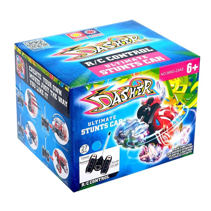 Перевёртыш радиоуправляемый &laquo;Скорость&raquo;, работает от батареек, 27 MHz, световые эффекты, МИКС