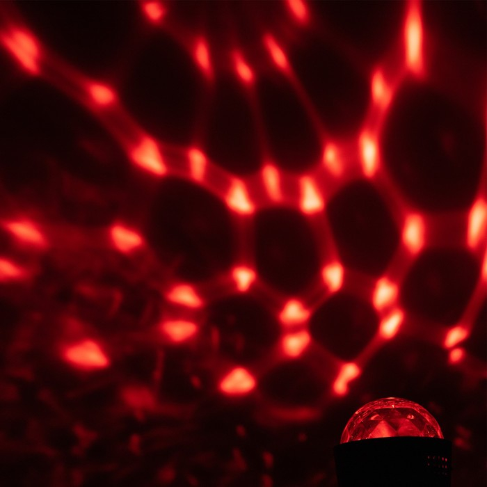 Световой прибор «Мини диско-шар» 8 см, реакция на звук, свечение RGB, 5 В Световой прибор «Мини диско-шар» 8 см, реакция на звук, свечение RGB, 5 В