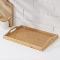 Поднос с ручками Доляна Striata, 37,5&times;26&times;5 см, бамбук