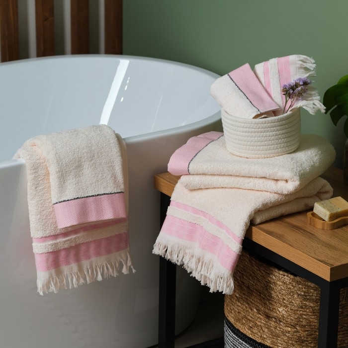 Полотенце махровое Love Life &laquo;Бриз&raquo; 50х80 см, розовый, 100% хл, 500 гр/м2