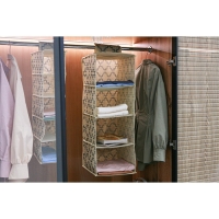 Органайзер подвесной Доляна &laquo;Гэтс&raquo;, 4 отделения, 30&times;30&times;80 см, цвет бежевый